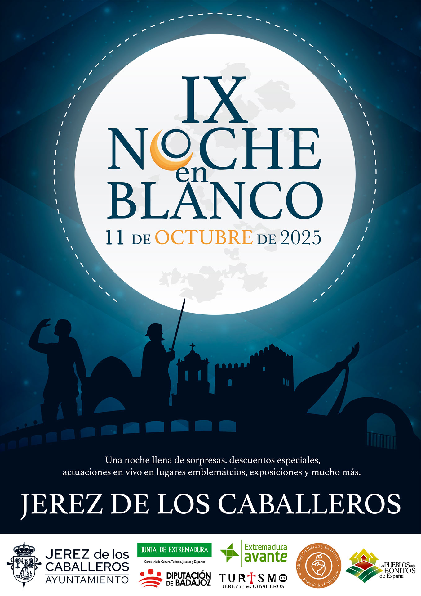 La Noche en Blanco iluminará la riqueza cultural y patrimonial de Jerez de los Caballeros el 11 de octubre